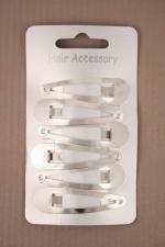 6 SILVER KIPPAH HAIR CLIPS