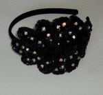 SPECTACULAR BLACK SEQUIN & BEAD ALICE BAND