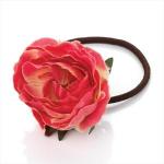 PINK ROSE ON HAIR ELASTIC