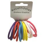 12 BRIGHT SNAG FREE HAIR ELASTICS