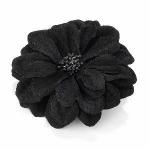 BLACK HAIR FLOWER ON CLIP