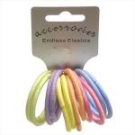 12 PASTEL SNAG FREE HAIR ELASTICS